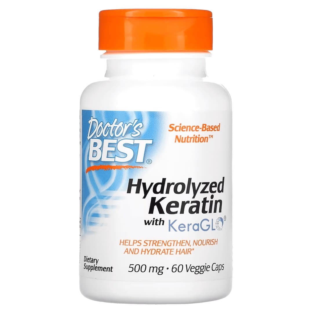Doctor's Best Hydrolyzed Keratin, 500mg - 60 Vcaps – Doctor's Best förpackning