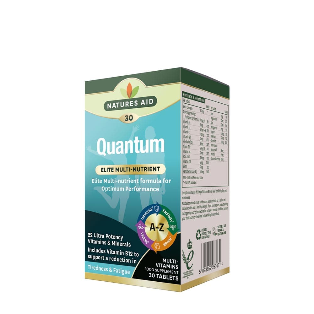 Natures Aid Quantum Elite Multi-Nutrient 30 tabletter – Nature's Aid packaging