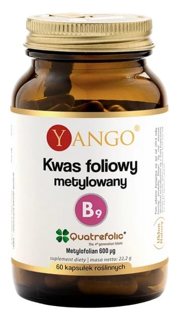 Yango Metylerad Folsyra B9 600 µg - 30 tabletek – Yango packaging