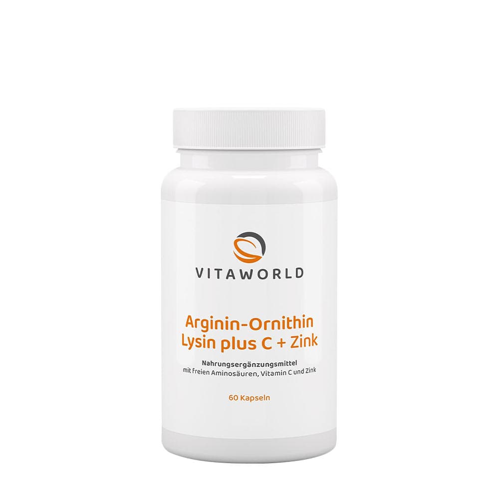 Vitaworld Arginine-Ornithine-Lysine + C + Zinc - 60 capsules – Vitaworld emballage