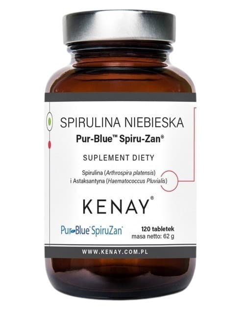 Kenay - Spirulina niebieska Pur-Blue Spiru-Zan (120 tabl.) – Kenay förpackning