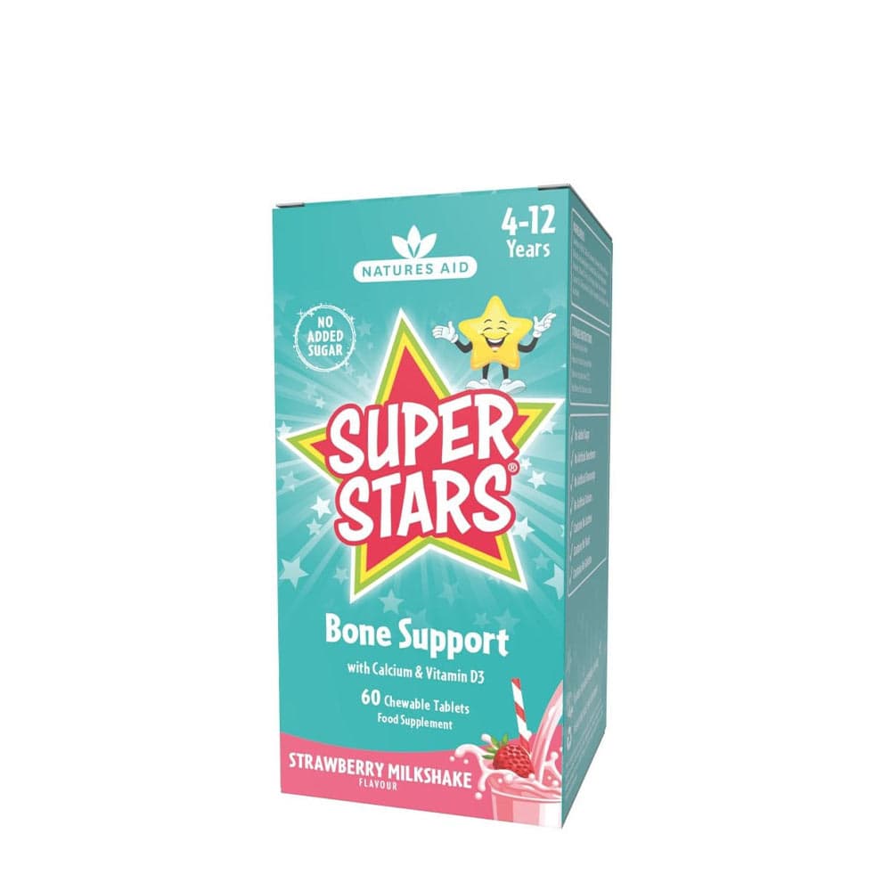Natures Aid - Super Stars Bone Support - 60 Gummies Tabs