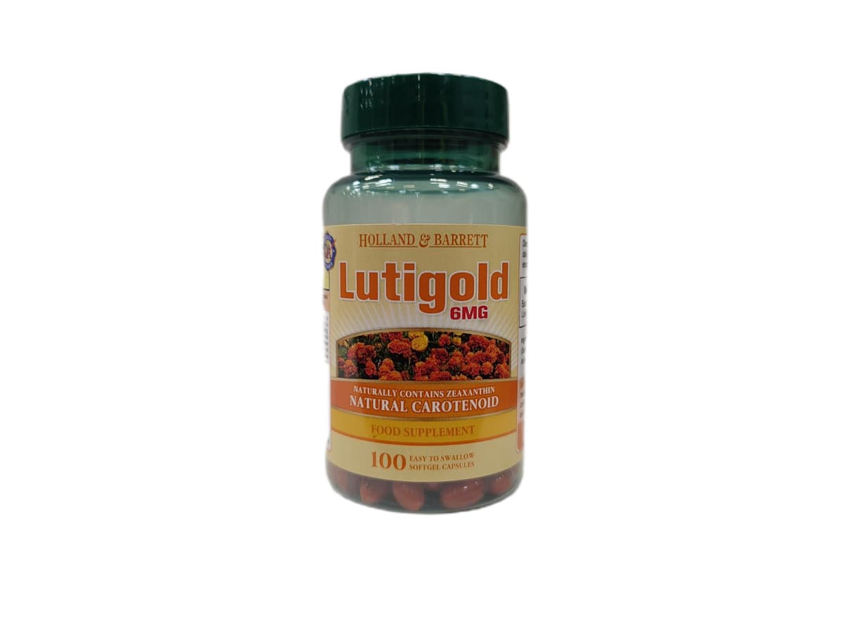 Holland & Barrett Lutigold Lutein - 10 mg - 100 capsules – Holland & Barrett verpakking