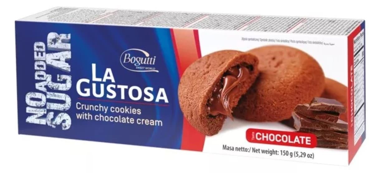 Bogutti - La Gustosa Crunchy Cookies with Chocolate Cream – Bogutti förpackning