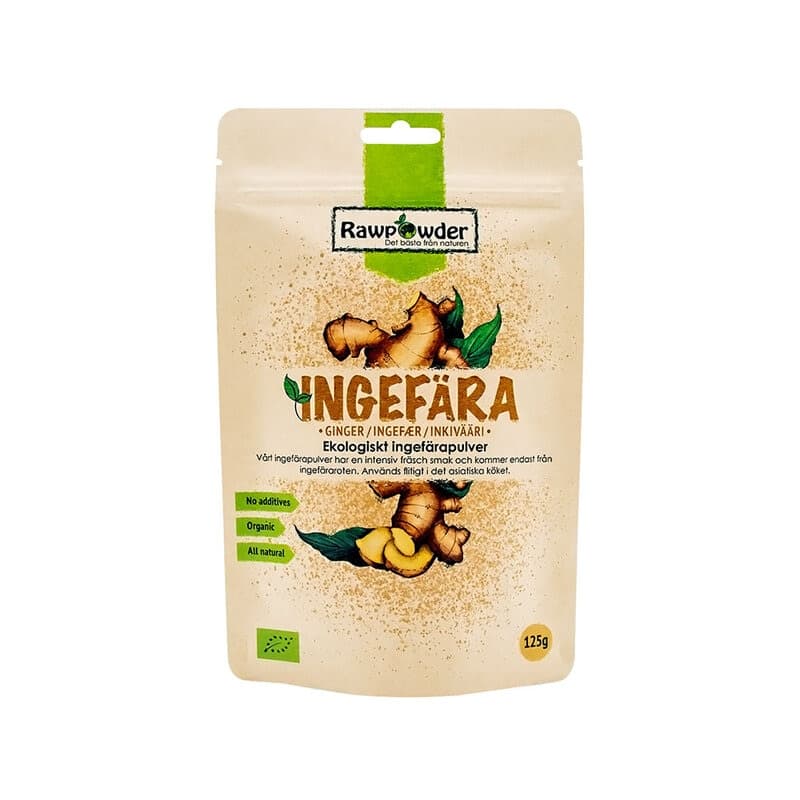 Ingwerpulver 125g – Rawpowder Verpackung