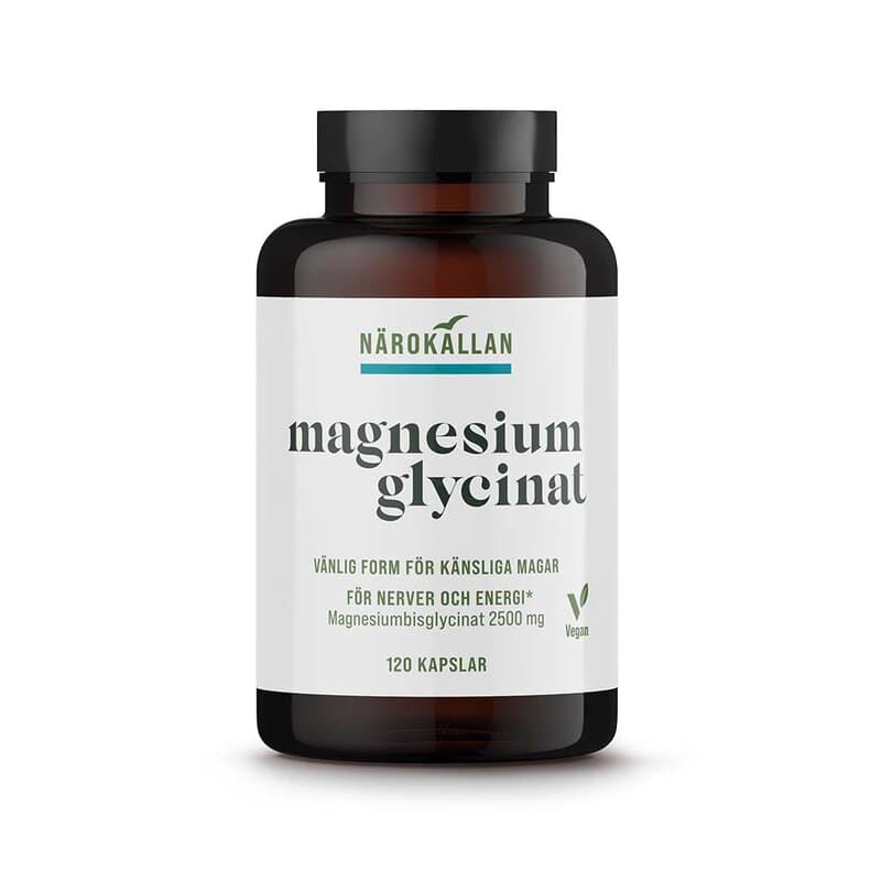Glicinato de magnesio 120 cápsulas | Närokällan – Närokällan empaque