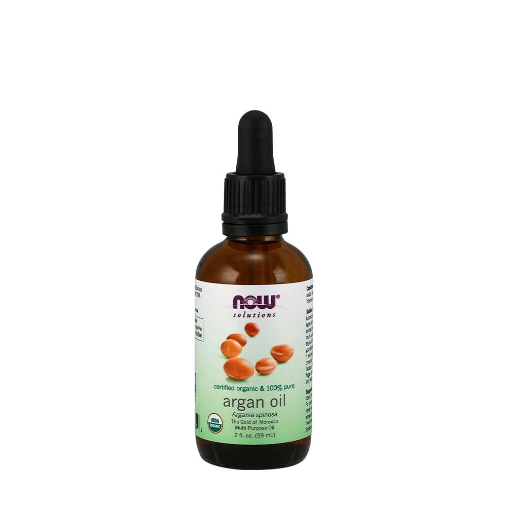 NOW Foods Organic 59ml – Certifierad Ekologisk Arganolja – NOW Foods förpackning