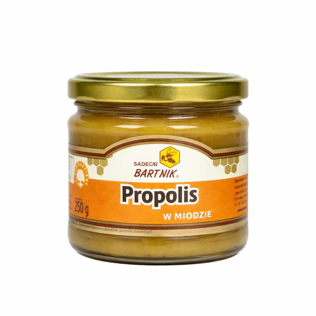 Bartnik Sądecki - Honung med Propolis 250g – Bartnik Sądecki förpackning
