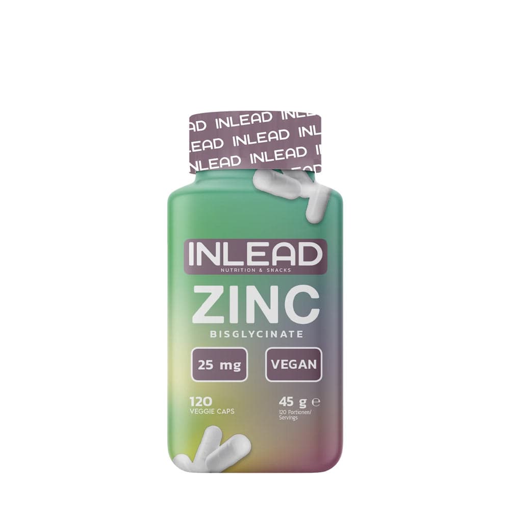 Inlead - Zinkbisglycinaat - Neutraal, 120 vegetarische capsules (45 g) – verpakking