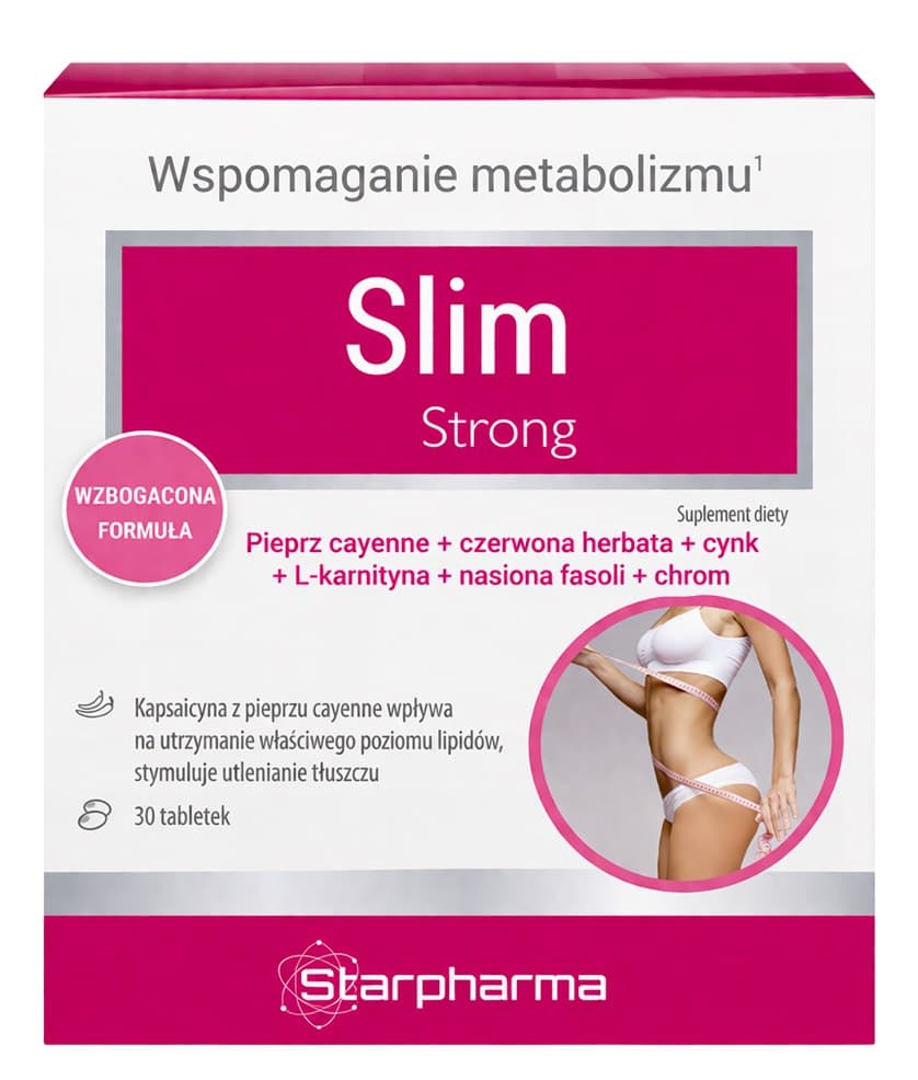 Starpharma - Slim Strong - 30 tabletter – Zdrowy Lizak förpackning