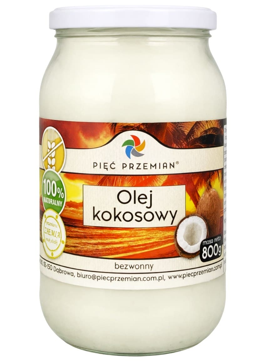 Pięć Przemian - Coconut Oil - 800g – Pięć Przemian packaging