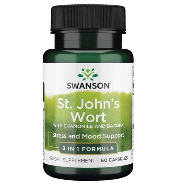 Swanson St. John's Wort With Chamomile And Bacopa 60 kapslar