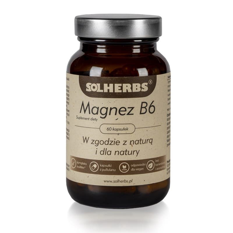 SOLHERBS Magnesium mit Vitamin B6 60 Kapseln – Solherbs Verpackung