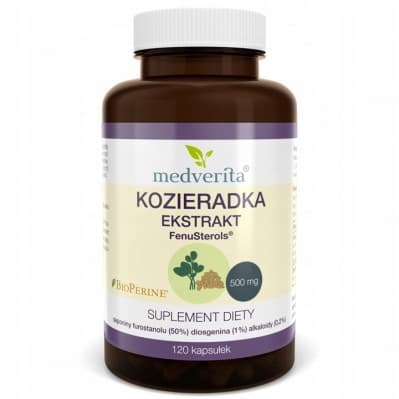 Medverita Kozieradka FenuSterols 500 mg 120 kapsler