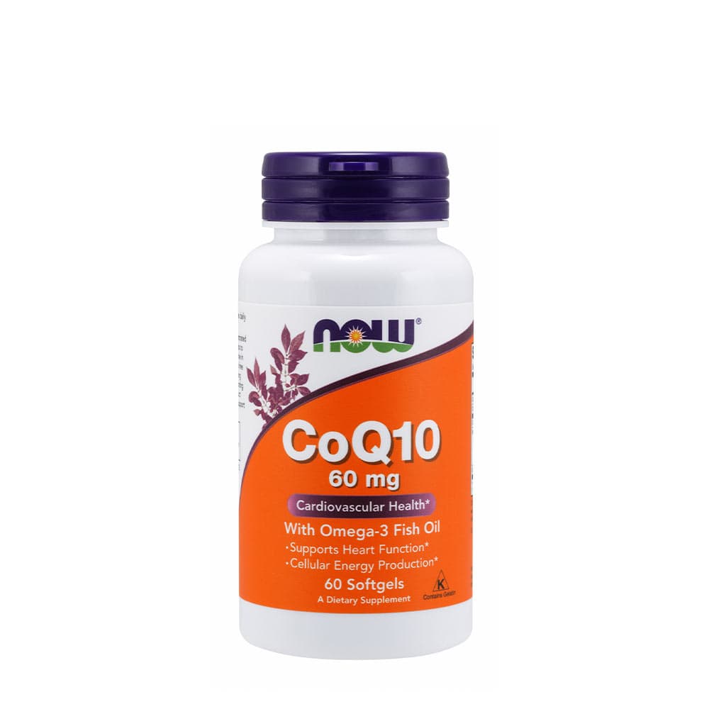 NOW Foods - CoQ10 With Omega-3 Fish Oil 120 mg, 2-pack zachte capsules – NOW Foods verpakking