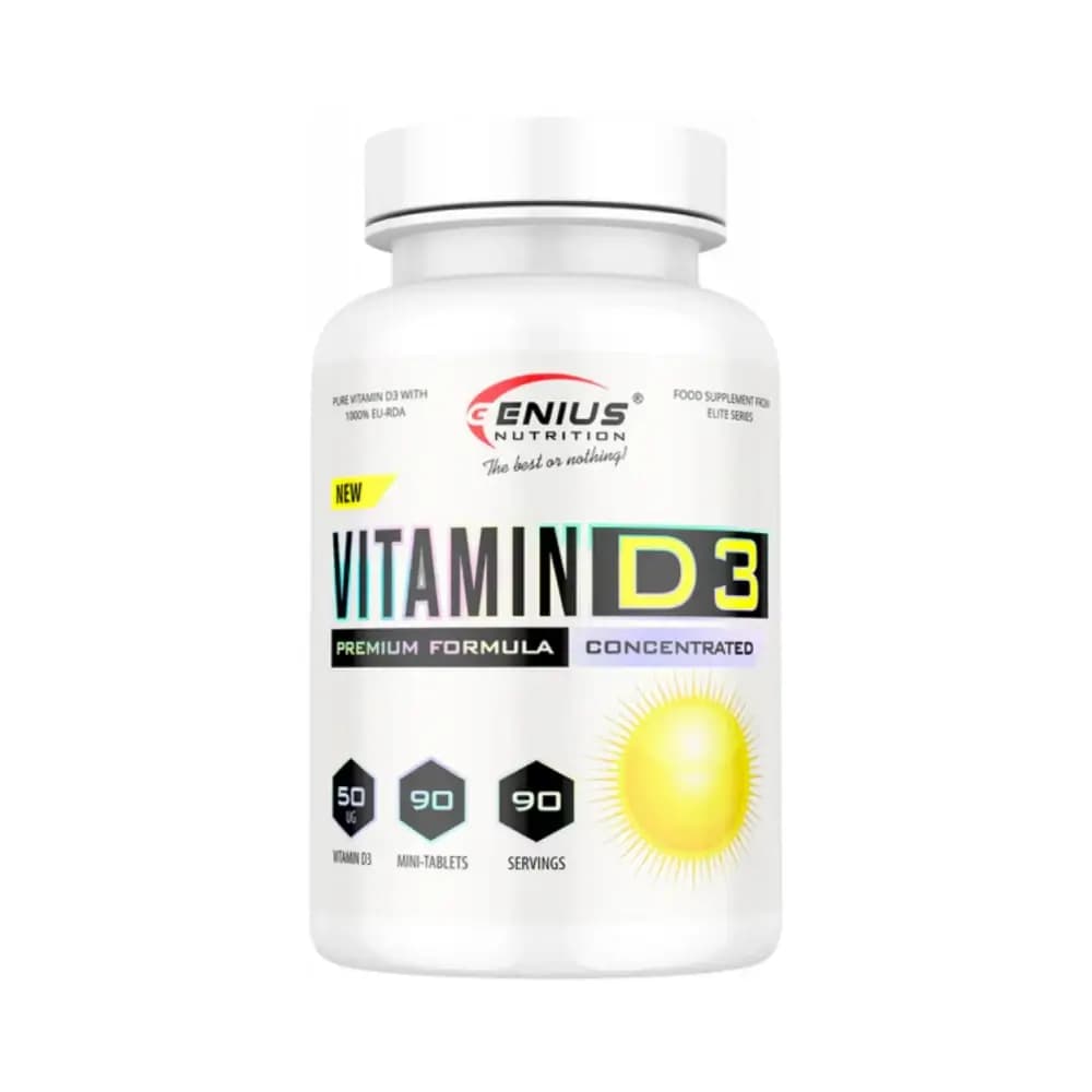 Genius Nutrition - Vitamin D3 - Unflavoured - 90 mini-tablets – Genius Nutrition emballage