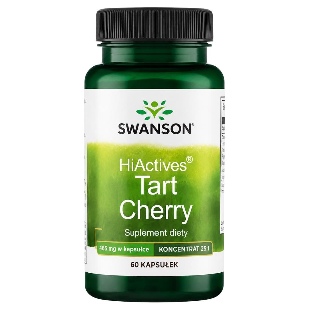 Swanson HiActives® Tart Cherry 465 mg kapslar – Swanson förpackning