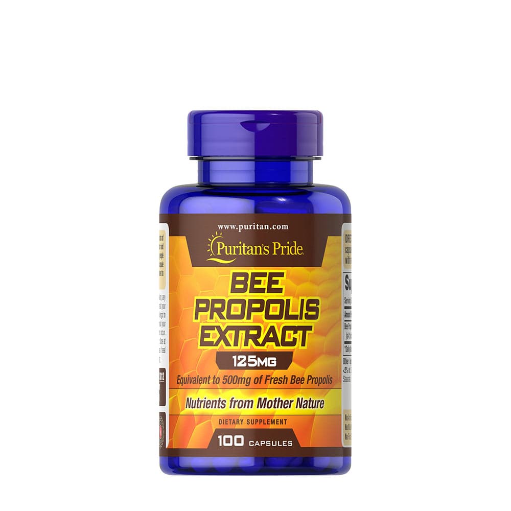 Puritan's Pride - Bee Propolis Extract 500mg - 100 kapsler – Puritan's Pride emballage