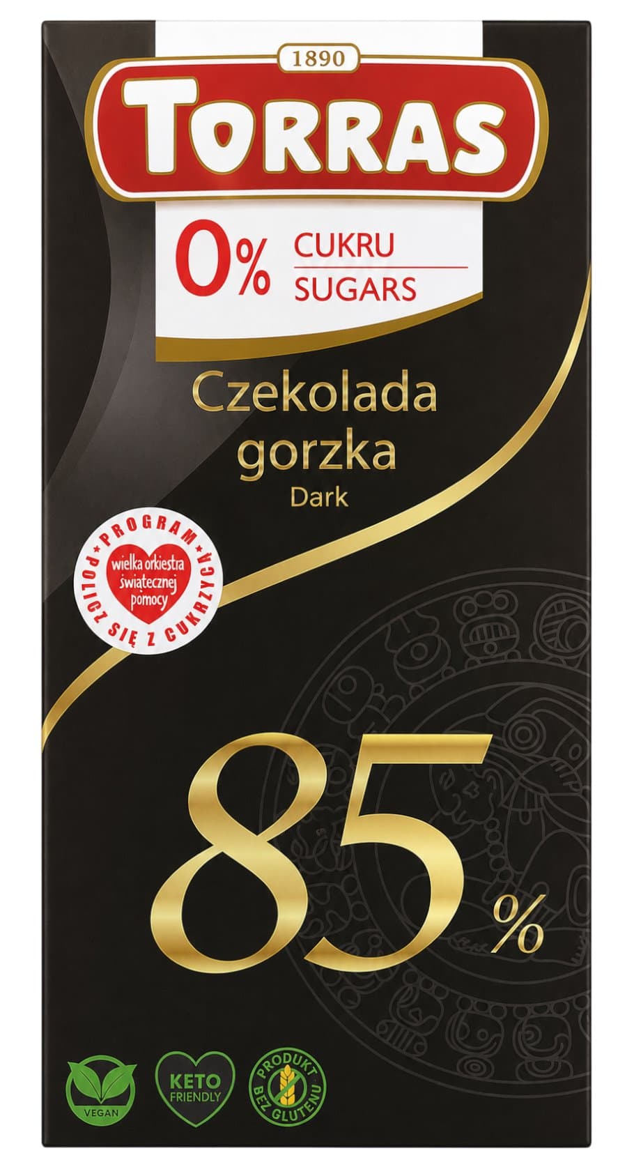 TORRAS - Dark Chocolate 85% – TORRAS förpackning
