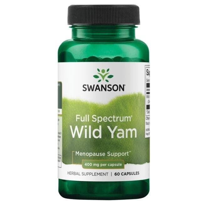 Swanson Full Spectrum Wild Yam 400 mg – 60 kapsułek – Swanson packaging