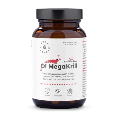Aura Herbals O! Megakrill - 1180mg (60 capsules) – Aura Herbals packaging