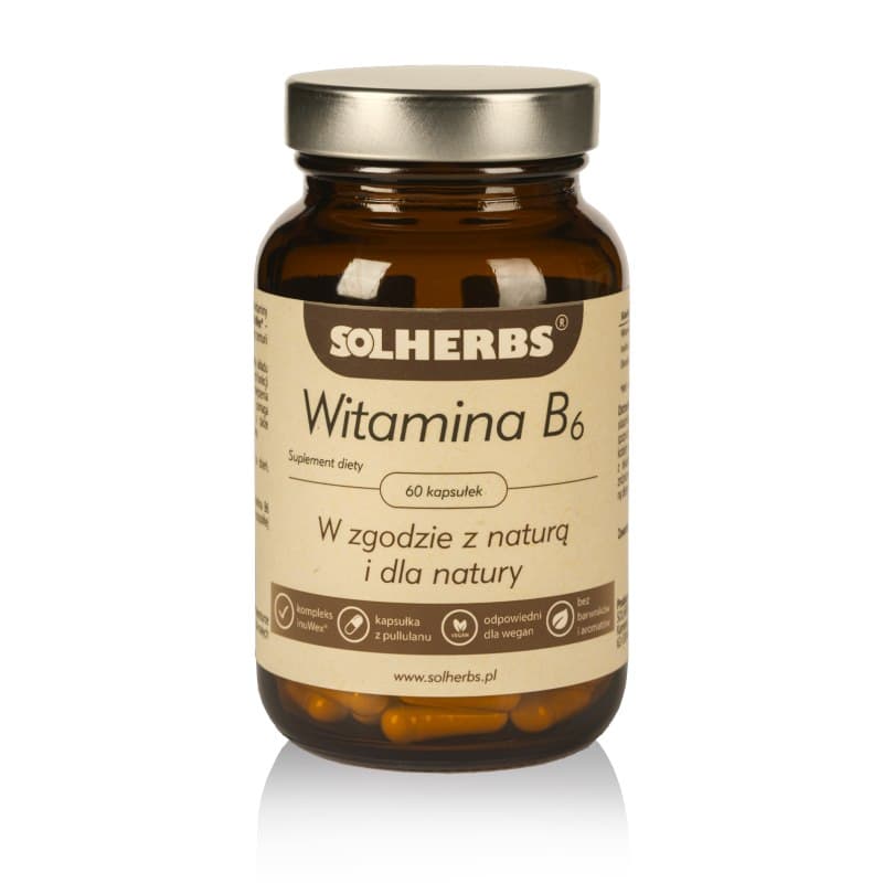 SOLHERBS Witamina B6 60 kapslar – Solherbs förpackning