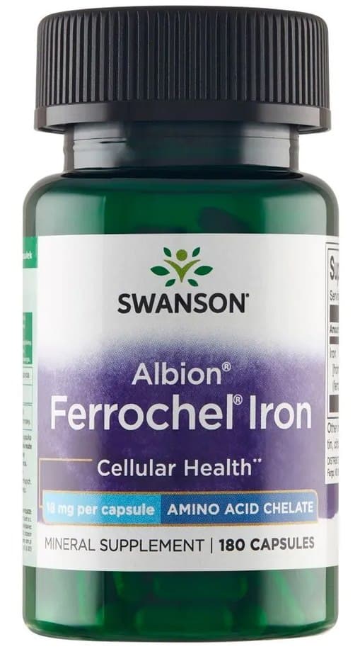 Swanson - Albion Ferrochel Iron - 18mg - 180 Kapseln – Swanson packaging