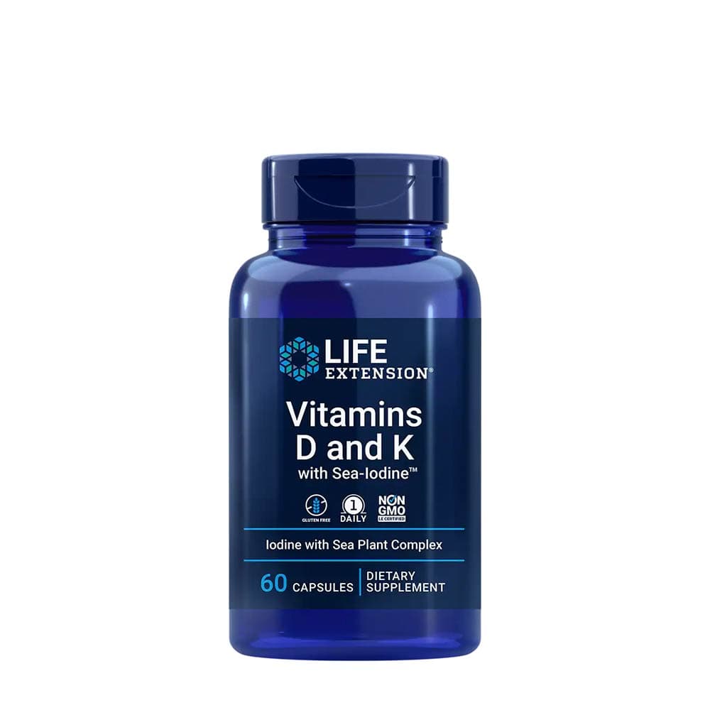 Life Extension - Vitamins D And K With Sea-Iodine - 60 capsules – Life Extension verpakking