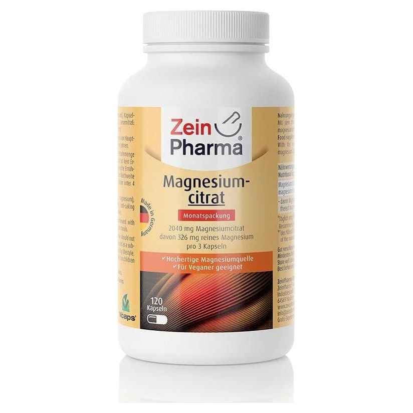 Zein Pharma - Magnesium Citrate 300 mg Kapseln – Zein Pharma Verpackung