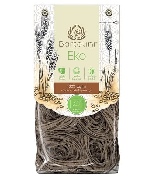 Bartolini - Nidos de pasta de centeno orgánico (Tagliatelle) 250g – Bartolini packaging