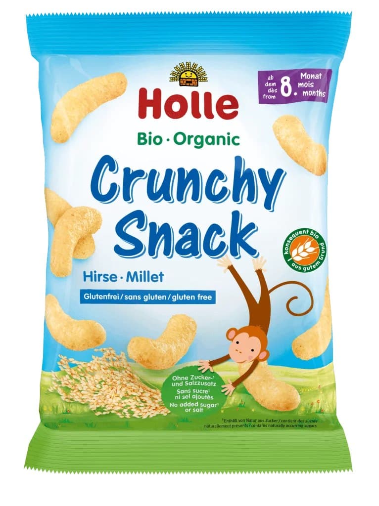 Holle Croccantini di miglio senza zuccheri aggiunti senza glutine da 8 mesi BIO 25 g