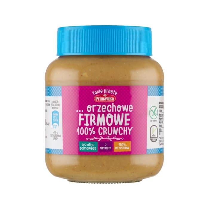 Primavika - Peanut Butter Company 100% Crunchy 350g – Primavika verpakking