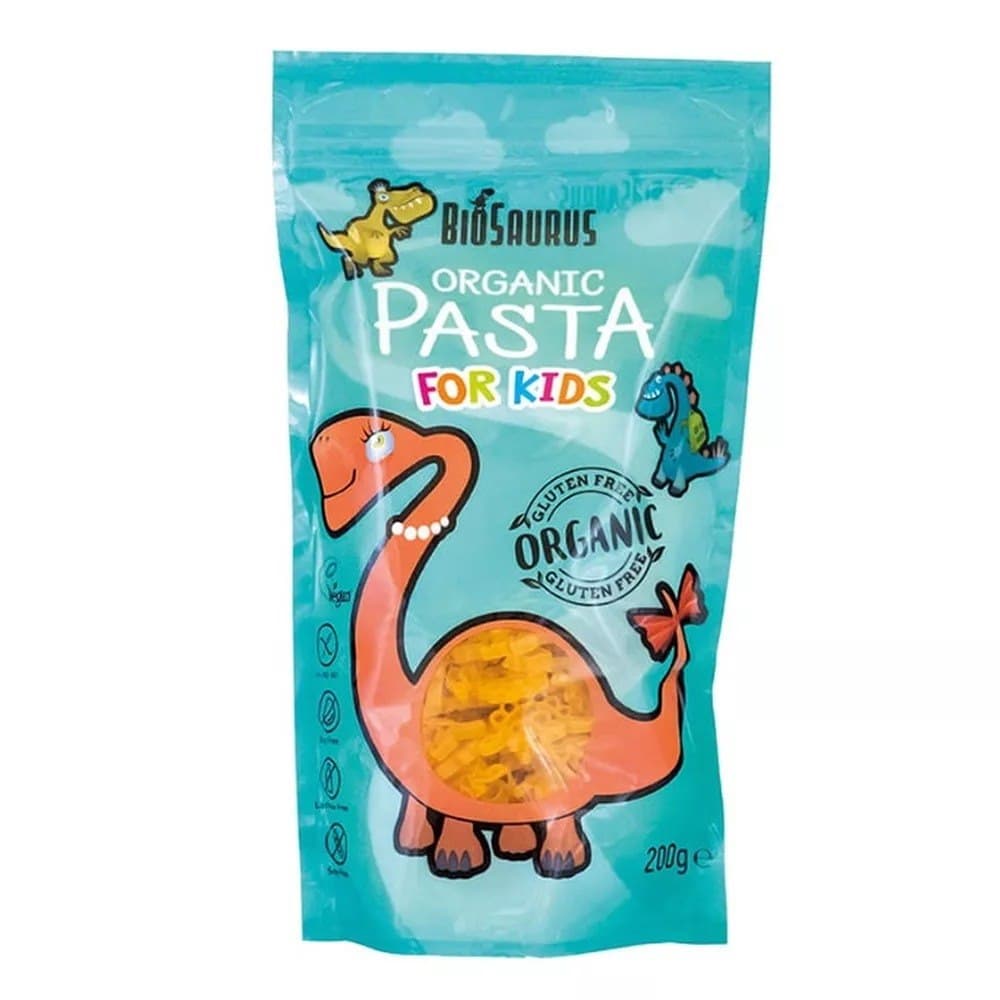 BIOSAURUS Makaron voor kinderen BioSaurus glutenvrij BIO 200 g | EKO WITAL