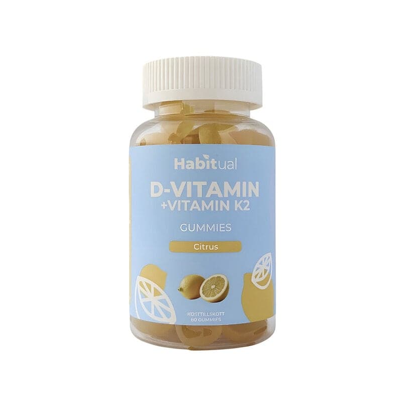 Gummies de vitamine D à l'agrumes 60 pcs – Habitual emballage