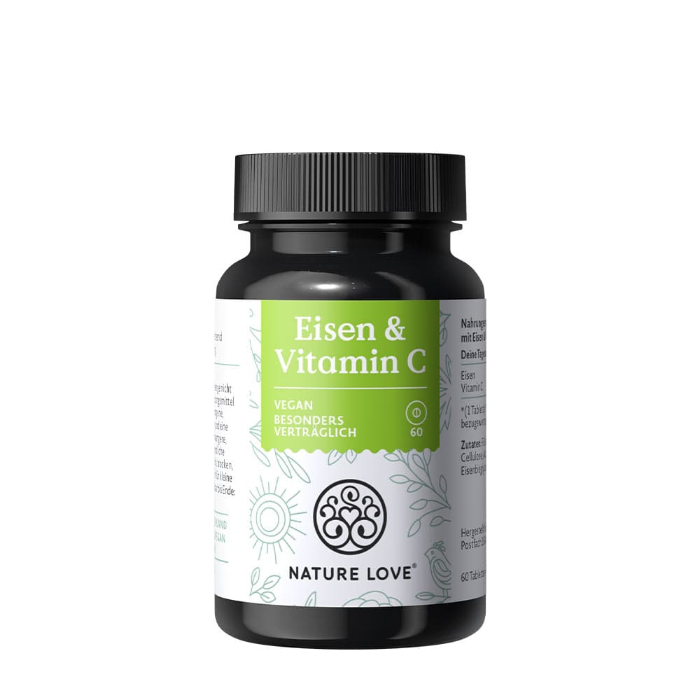 Nature Love - Hierro & Vitamina C - 60 Tabletas – Nature Love empaque