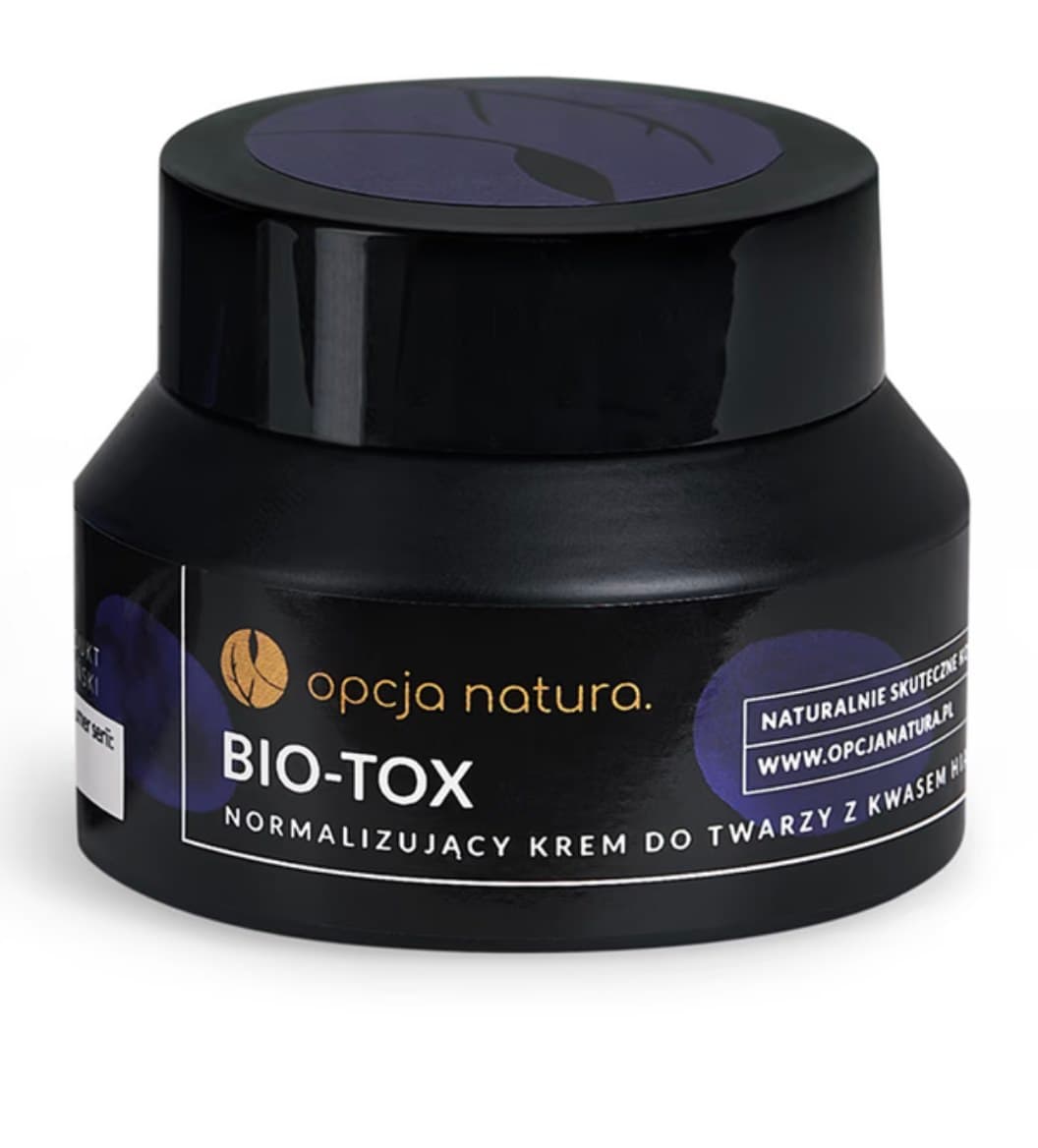 Opcja Natura - Bio-Tox Normalizing Face Cream z kwasem hialuronowym - 50 ml – Opcja Natura opakowanie
