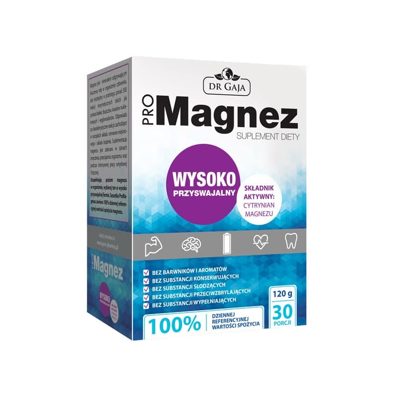 Dr Gaja ProMagnez 30 saszetek 120 g – Dr Gaja förpackning