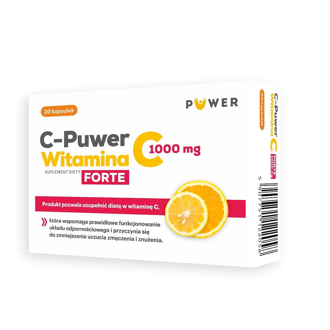Puwer C-Puwer FORTE Witamina C 1000 mg 30 kapsułek – PUWER opakowanie