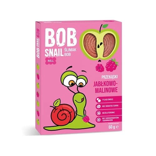 BOB SNAIL Snack æble hindbær 60 g