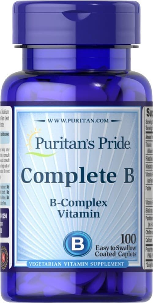 Puritan's Pride - 100 tabletten B-complex – Puritan's Pride verpakking