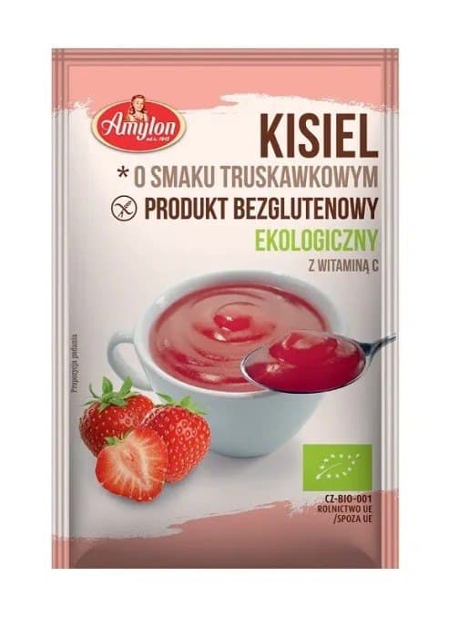 Amylon - Gelatina di fragola biologica senza glutine 30g – Amylon confezione