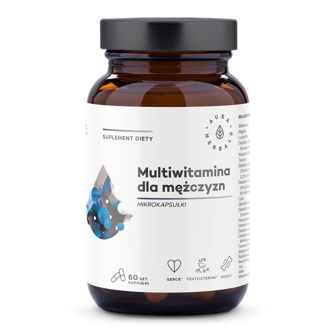 Aura Herbals - Multivitamin For Men - 60 Caps – Aura Herbals förpackning