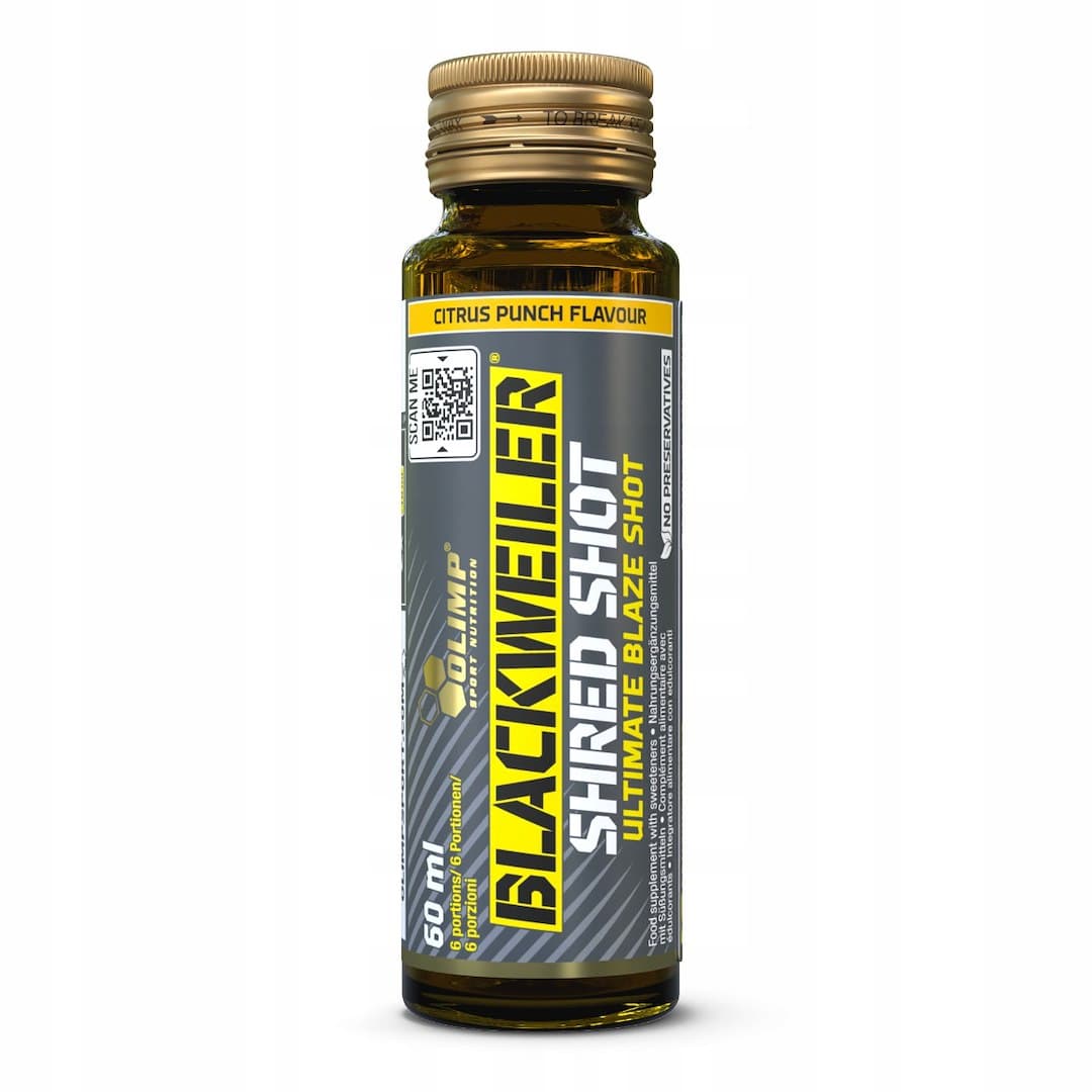 Olimp Blackweiler Shred Shot 60 ml citrus punch – Olimp Labs emballage