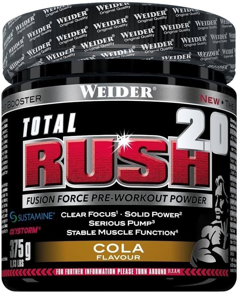 Weider Total Rush 2.0 Fusion Force Pre-Workout Pulver – Weider packaging