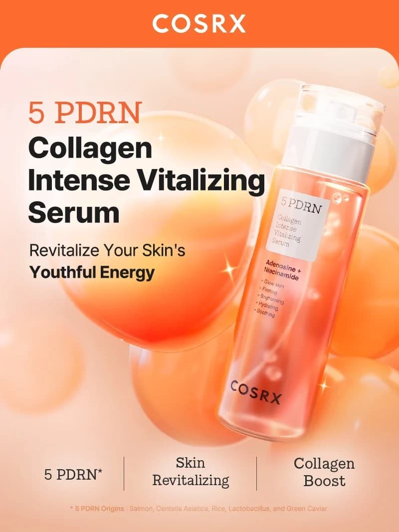 La Rose - Cosrx 5 Pdrn Collagen Intense Vitalising Serum 100ml – COSRX packaging
