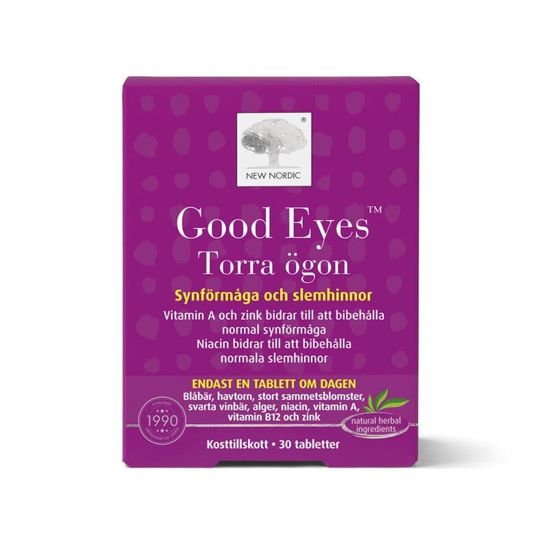 Good Eyes Olhos Secos 30 comprimidos | New Nordic – New Nordic embalagem