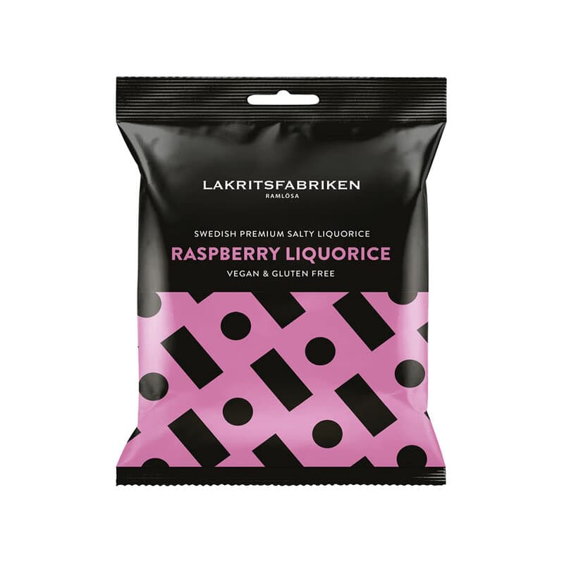 Premium White Raspberry 100g | Lakritsfabriken – Lakritsfabriken förpackning