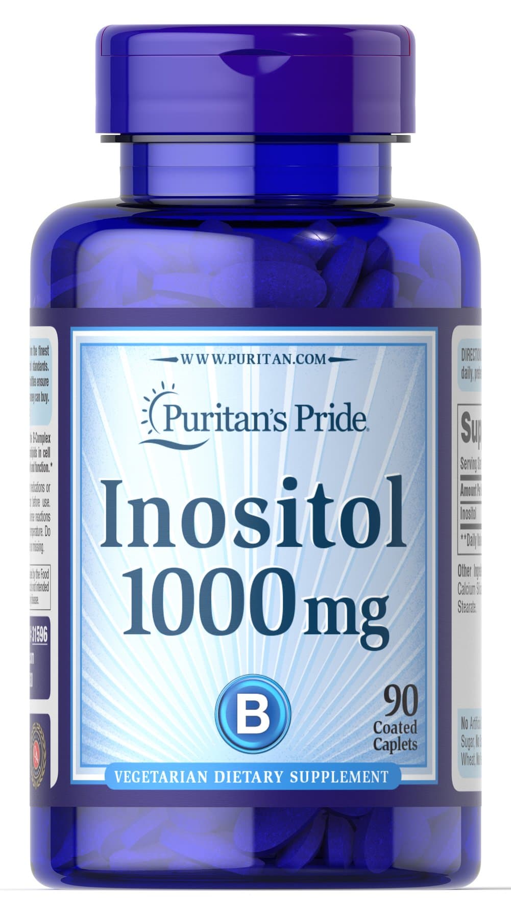 Puritan's Pride - Inositol 1000mg - 90 tabletter