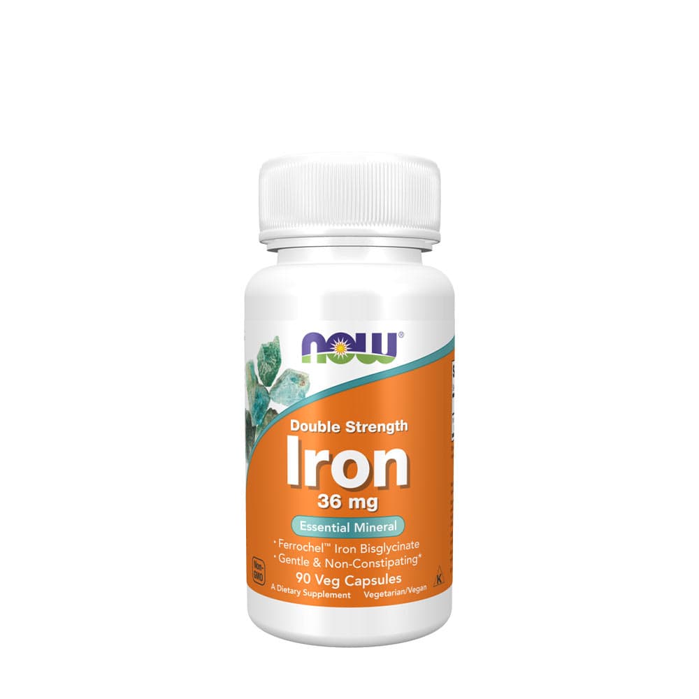 Now Foods - Double Strength Iron Ferrochel - 90 Vcaps – NOW Foods förpackning