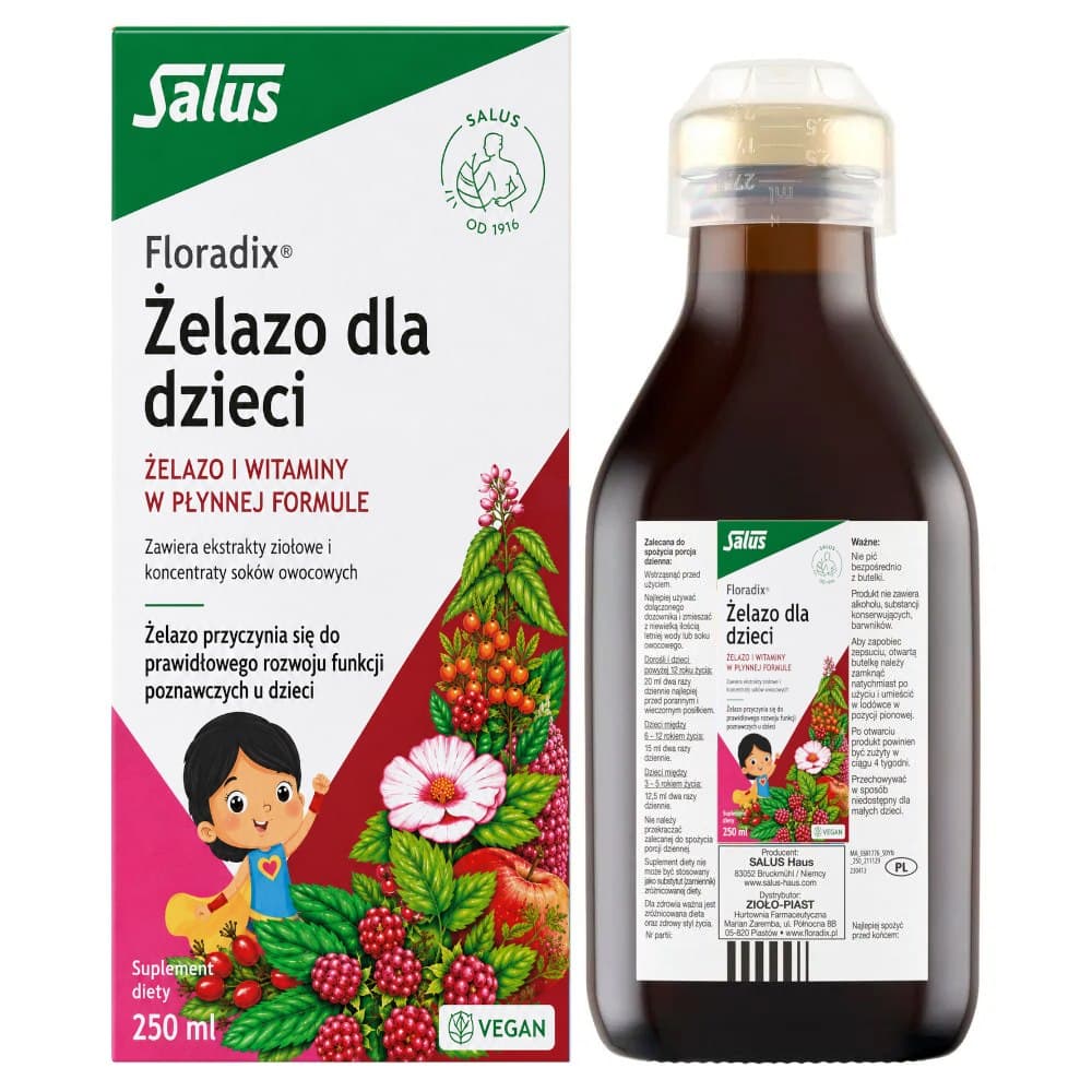 Floradix - Iron for Children 250 ml vloeibaar ijzersupplement – Floradix packaging